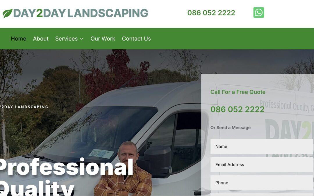 Day2Day Landscaping Website Redesign by Nua Web Design
